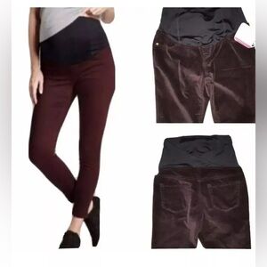 Isabel Maternity Corduroy Pants Burgundy Select Sz 6